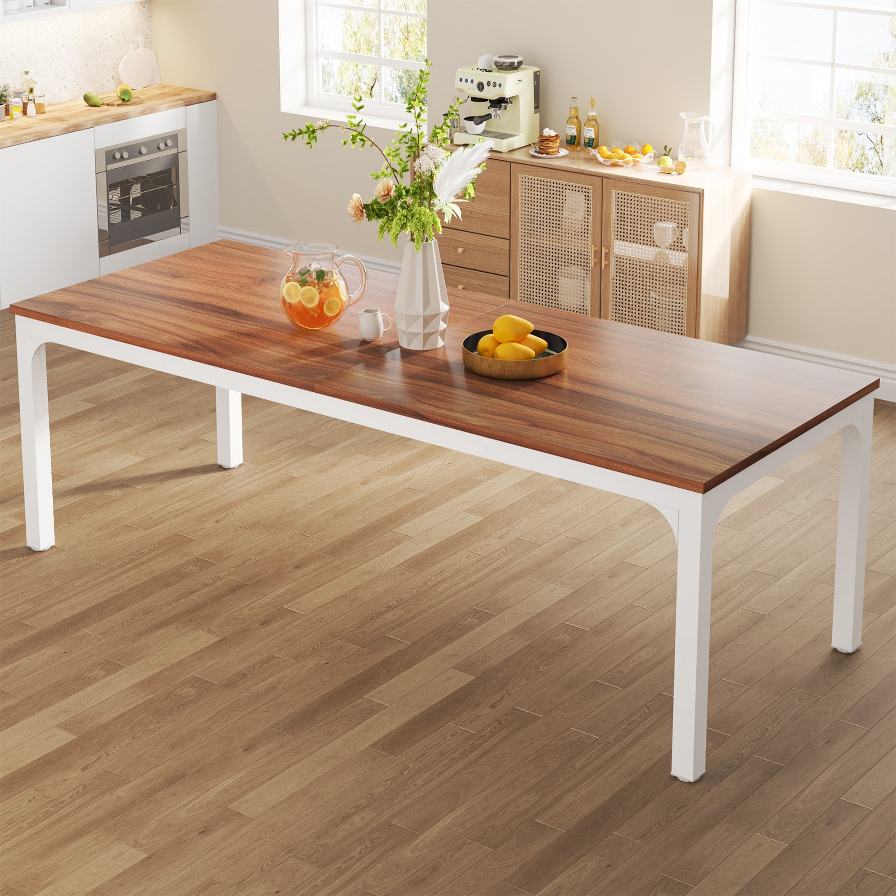 Prostokątny stół jadalny 200 x 70 x 75 cm – dla 6–8 osób, idealny do kuchni i jadalni