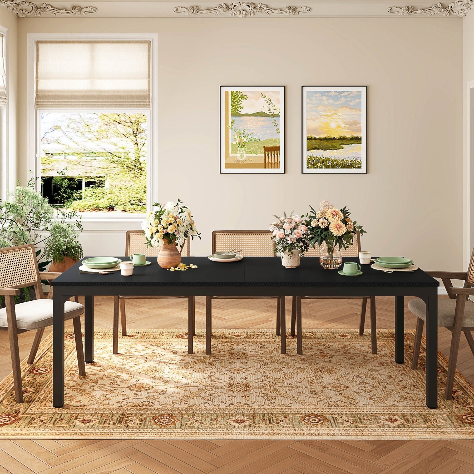 Prostokątny stół jadalny 200 x 70 x 75 cm – dla 6–8 osób, idealny do kuchni i jadalni