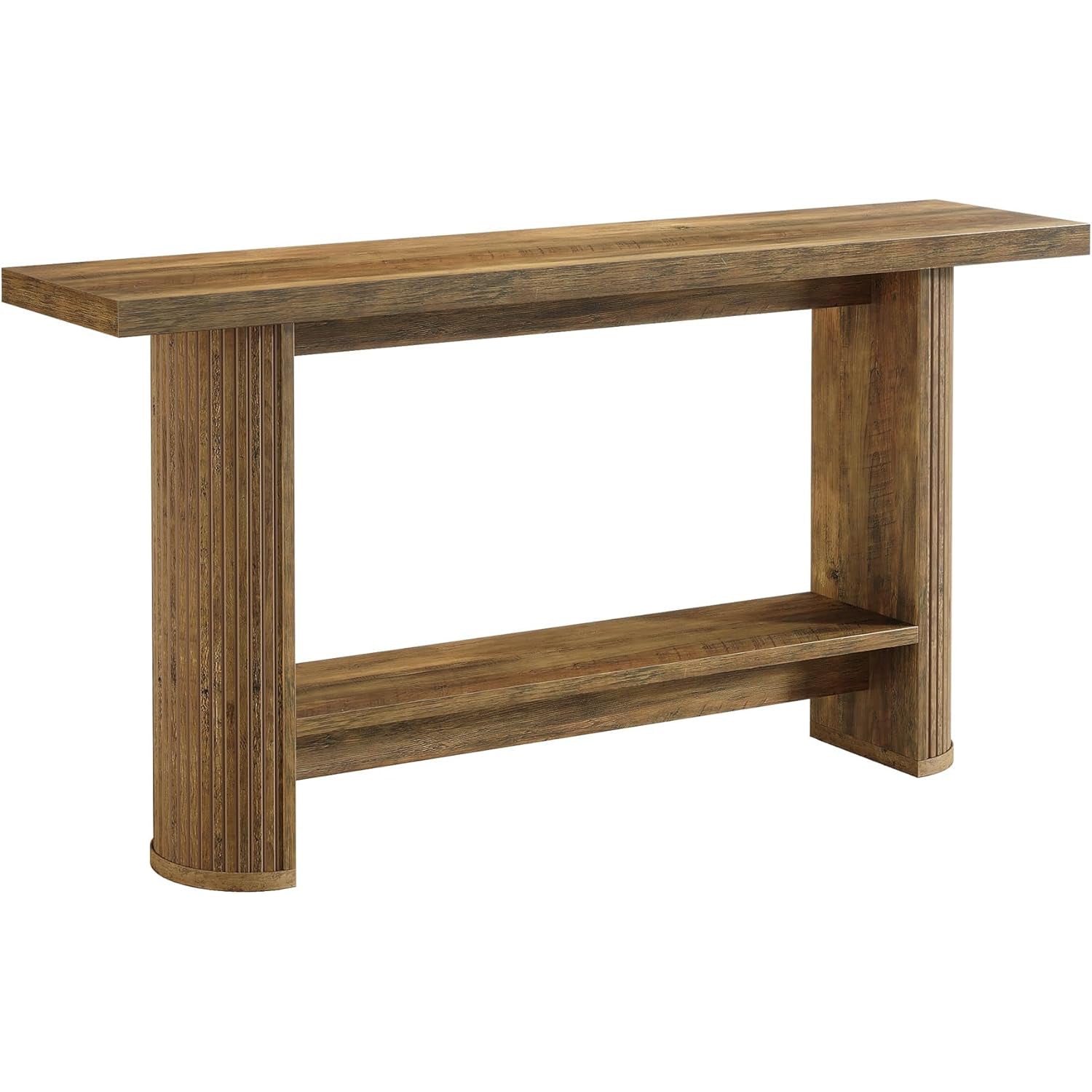 Stolik konsolowy 140 cm w stylu farmhouse – wąski stolik do przedpokoju i za sofę
