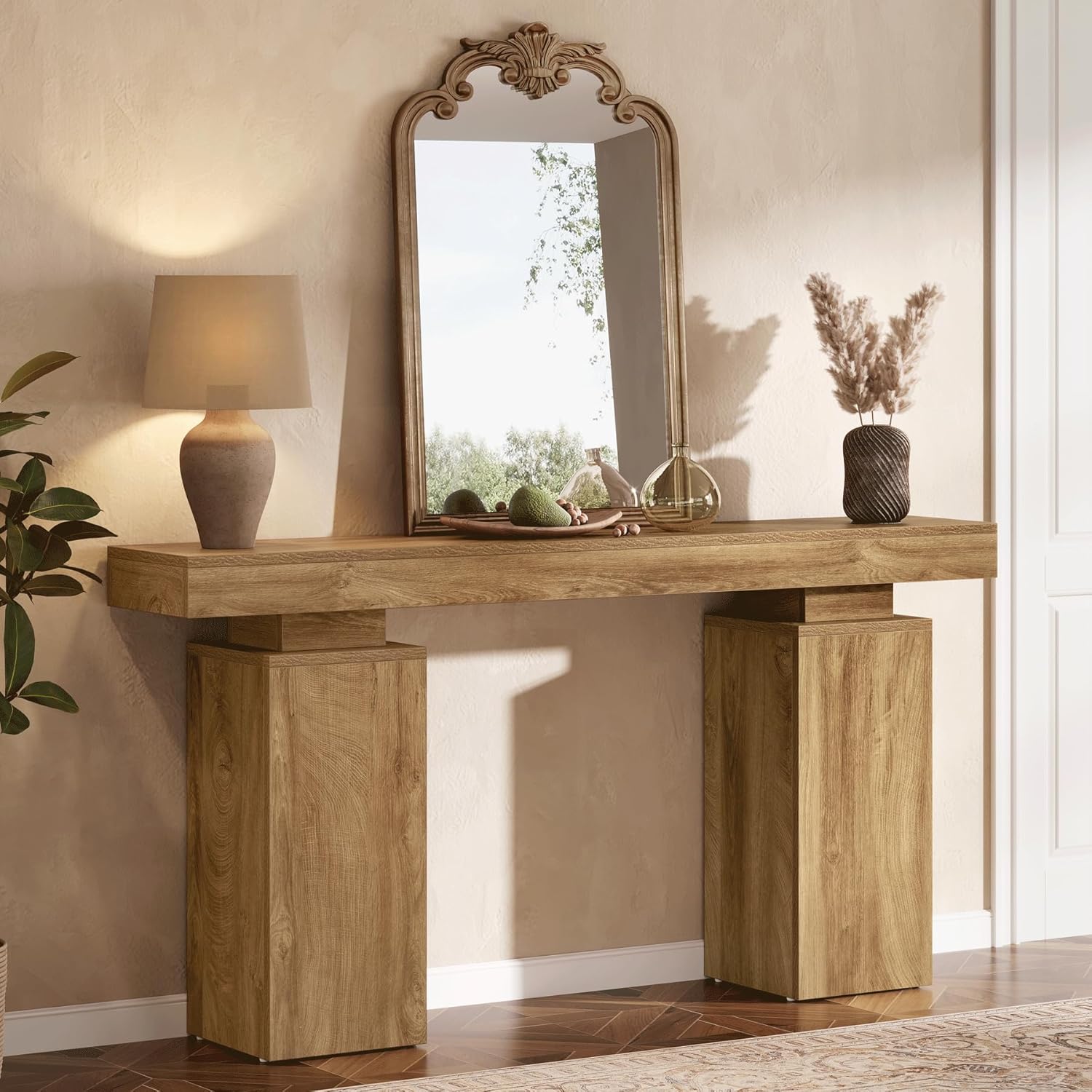 Stolik konsolowy 160 cm w stylu farmhouse – stolik za sofę do przedpokoju i salonu