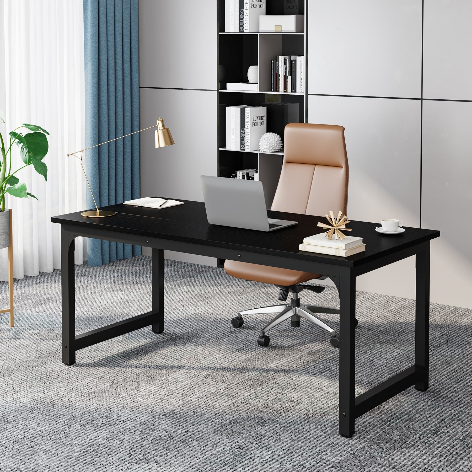 Proste biurko komputerowe 160 x 80 cm – biurko do nauki do domowego biura