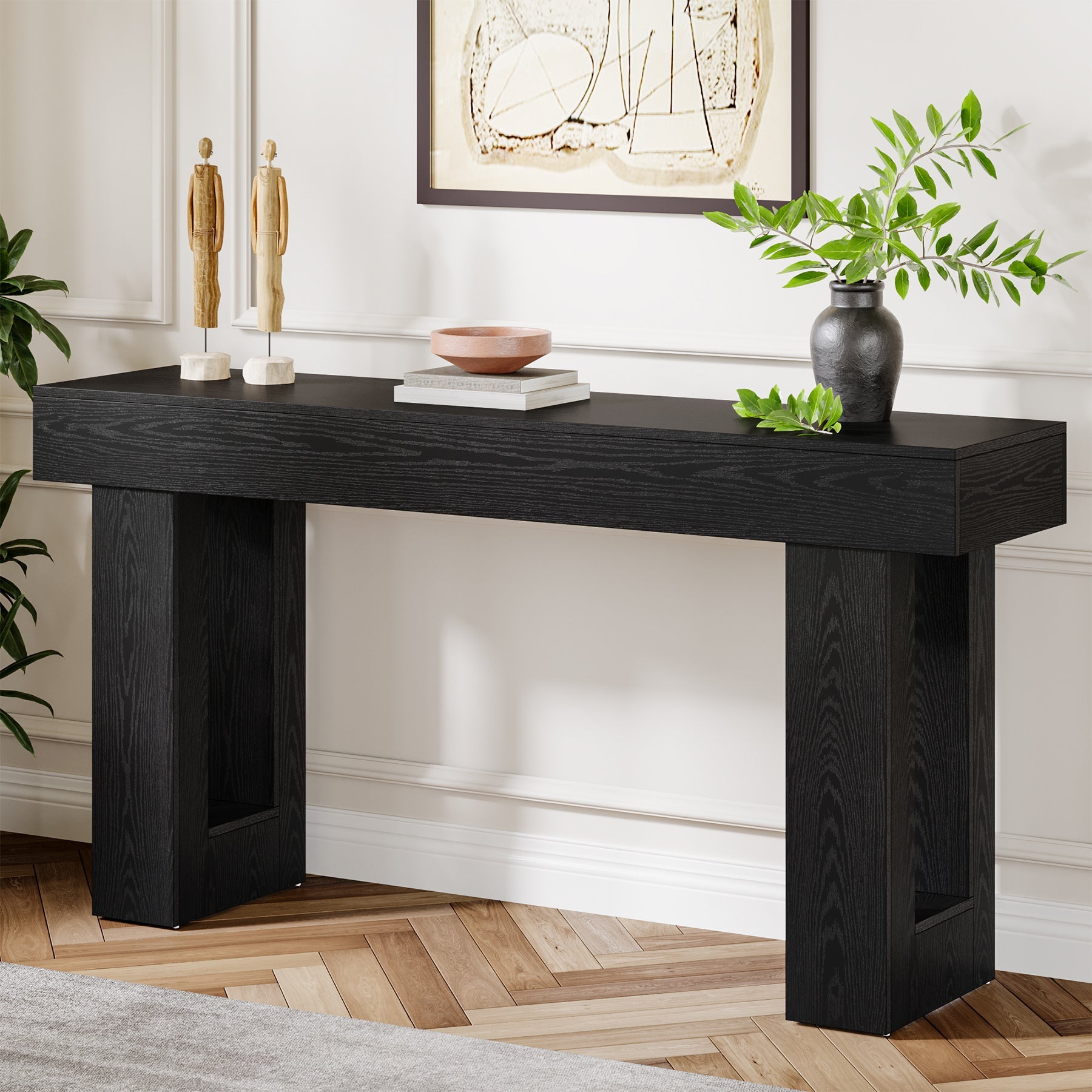 Stolik konsolowy 160 cm w stylu farmhouse – stolik za sofę do przedpokoju i salonu
