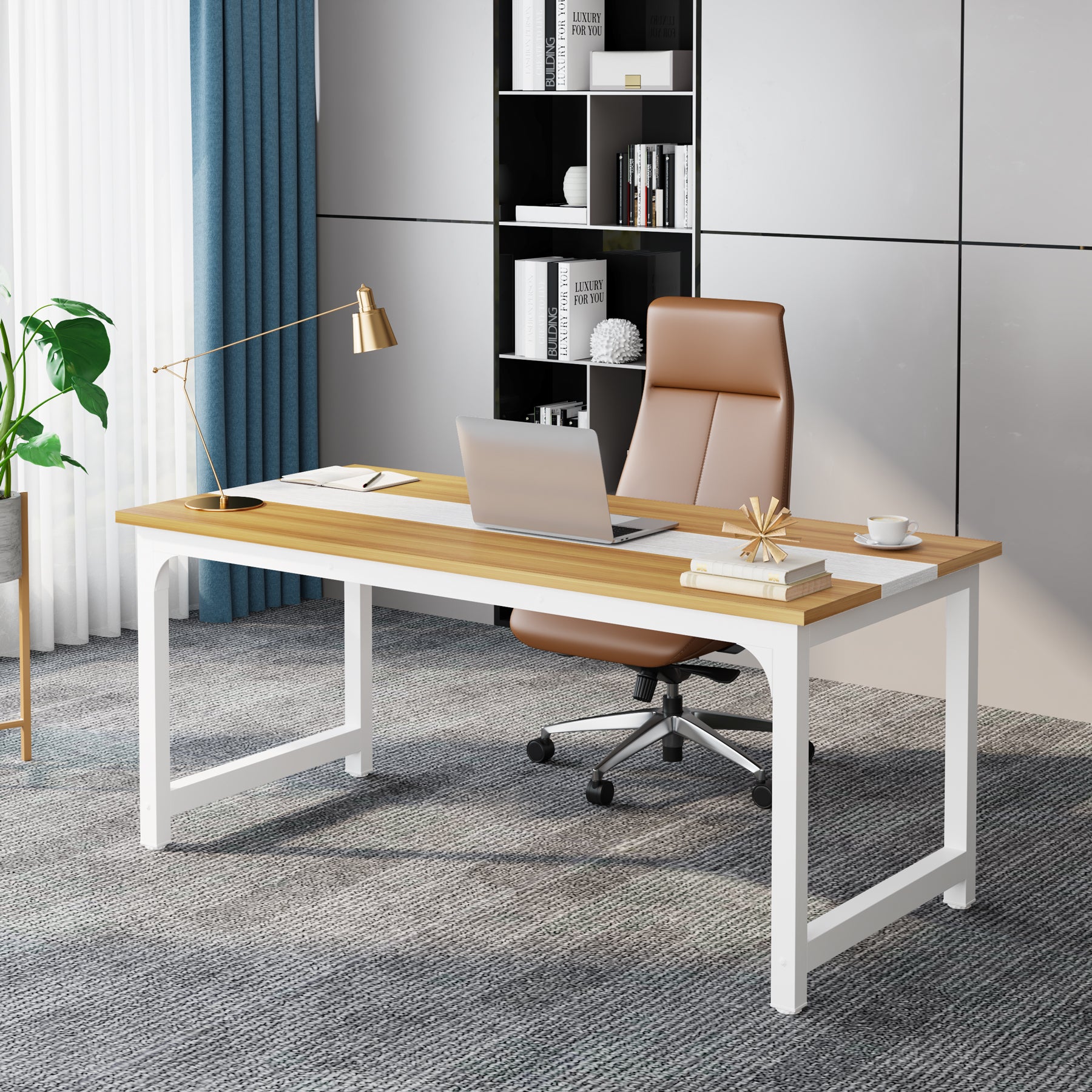 Proste biurko komputerowe 160 x 80 cm – biurko do nauki do domowego biura