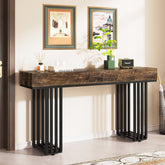 Stolik konsolowy 140 cm w stylu industrialnym – stolik do przedpokoju z metalowymi nogami do salonu 3