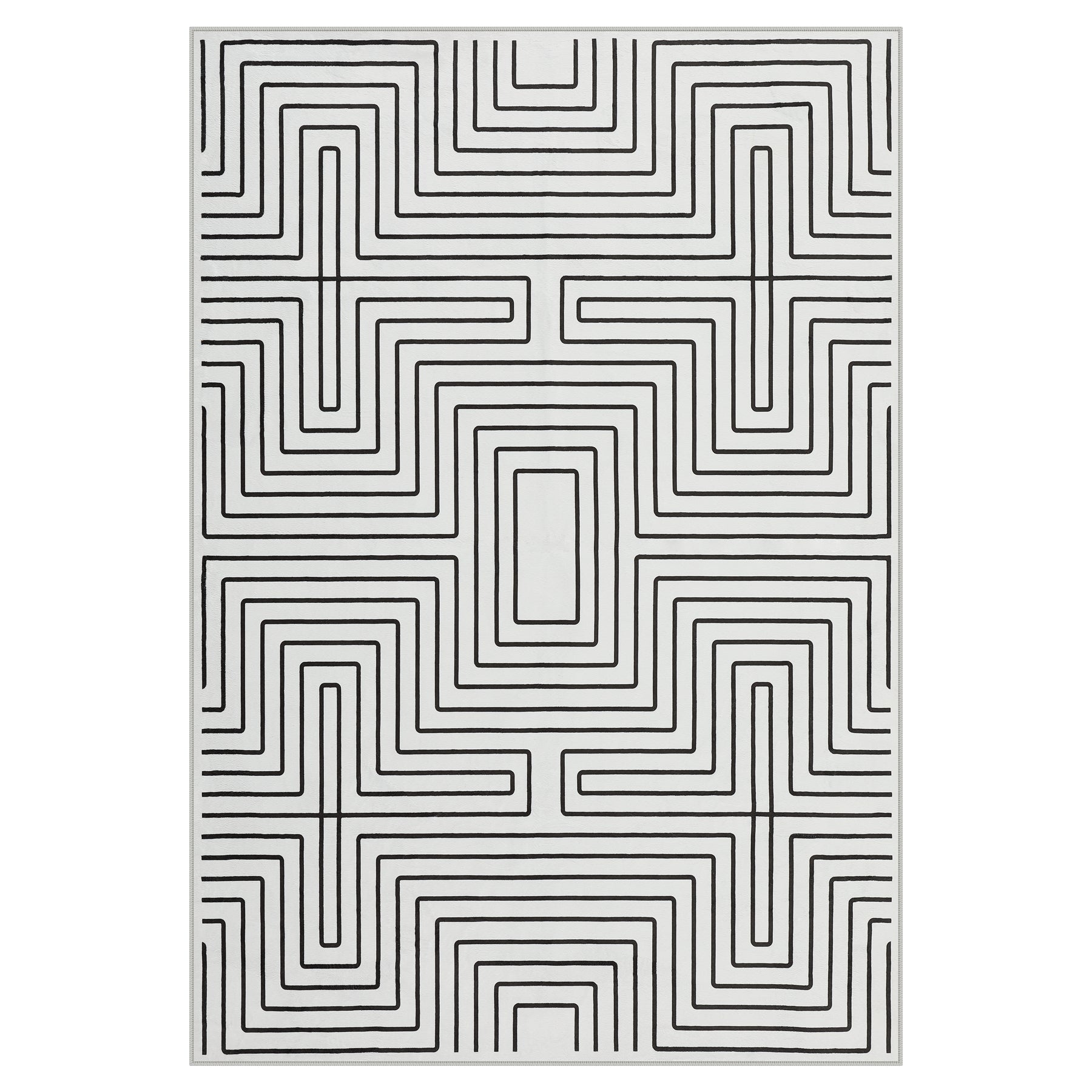 Minimalistyczne dywany o wzorze labiryntu, nowoczesne geometryczne dywany antypoślizgowe z krótkim włosiem do wnętrz, OEKO-TEX