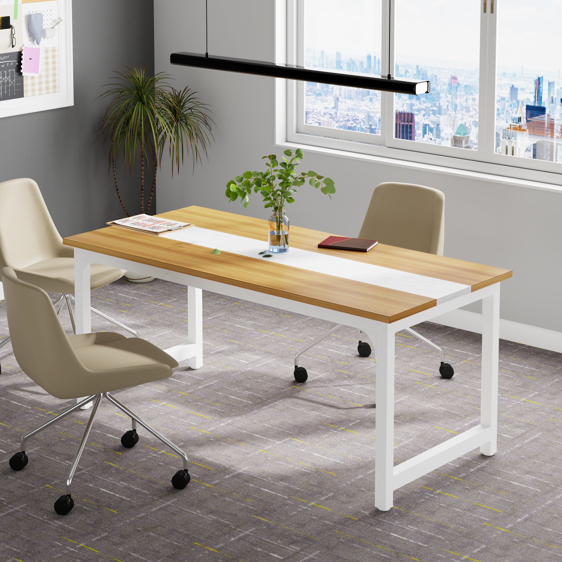 Proste biurko komputerowe 160 x 80 cm – biurko do nauki do domowego biura