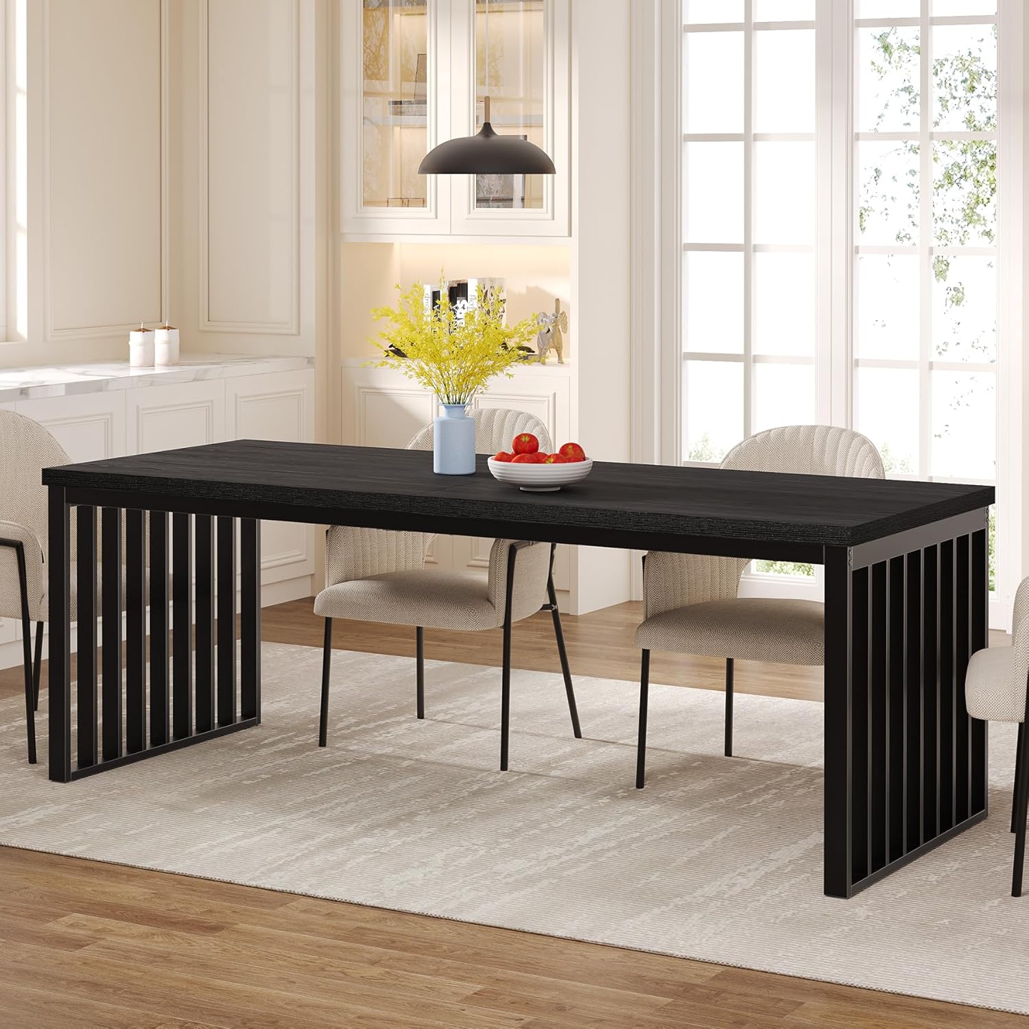 Przemysłowy stół jadalny 180 cm dla 6–8 osób – prostokątny, do kuchni i jadalni