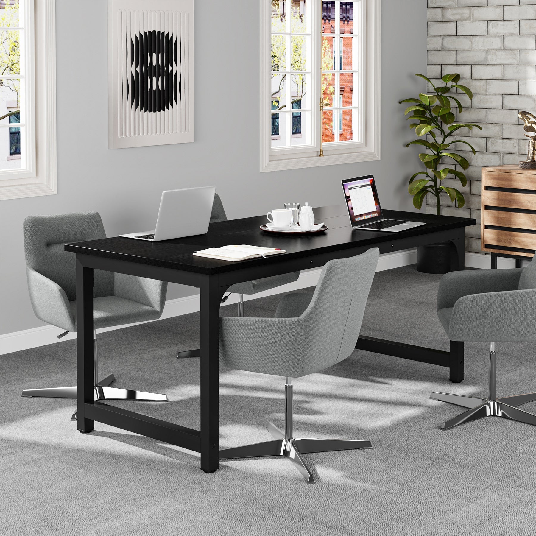 Proste biurko komputerowe 160 x 80 cm – biurko do nauki do domowego biura