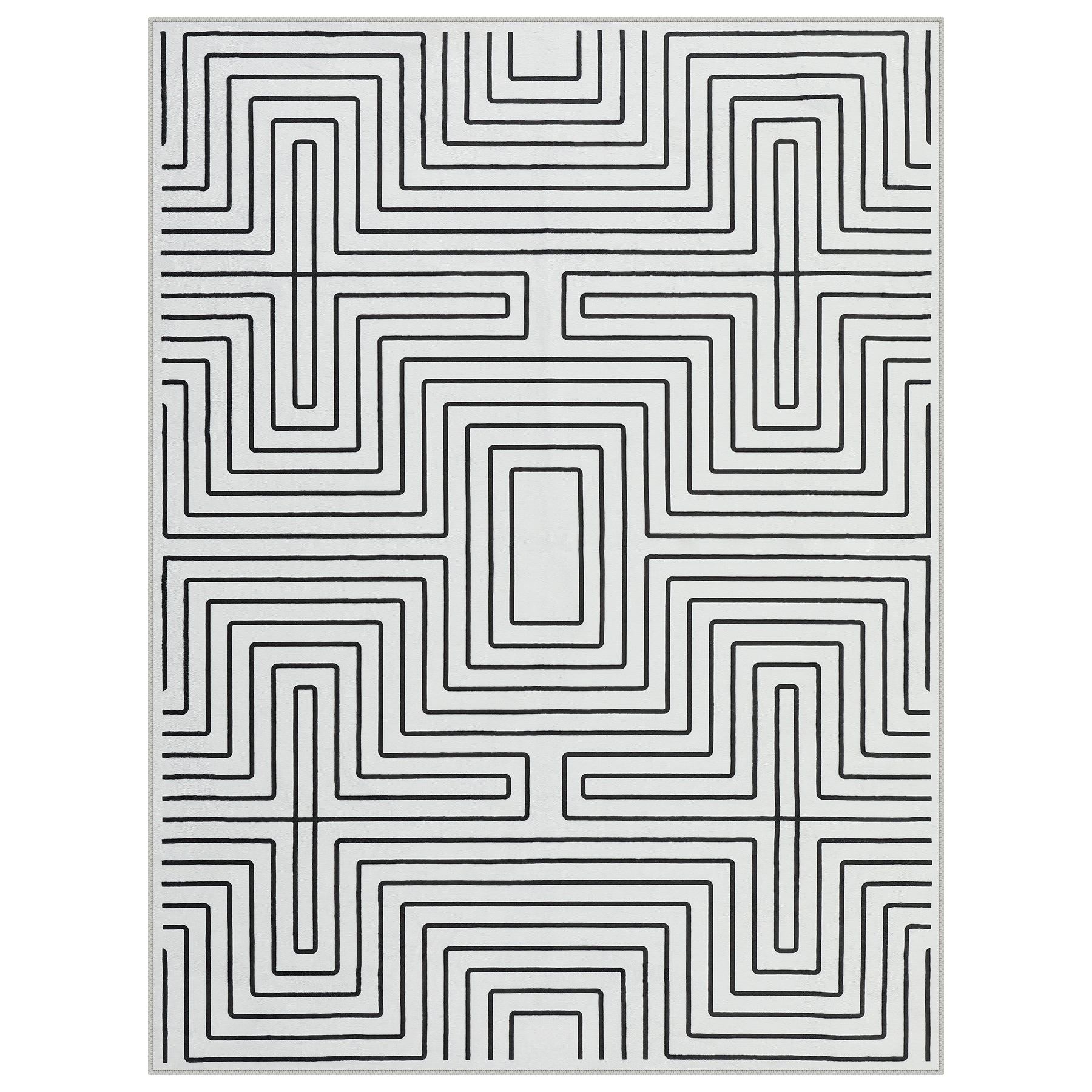 Minimalistyczne dywany o wzorze labiryntu, nowoczesne geometryczne dywany antypoślizgowe z krótkim włosiem do wnętrz, OEKO-TEX