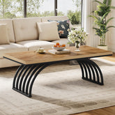 Prostokątny stolik kawowy 120 cm – stolik centralny z metalowymi nogami ramy 3